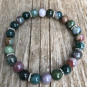 Indian agate bracelet 7 inches